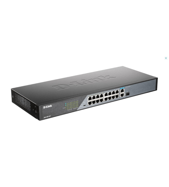 D-LINK DSS-100E-18P Switch Niezarządzalny PoE 16x 10/100, 1x 10/100/1000, 1x SFP