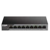 D-LINK DSS-100E-9P Switch Niezarządzalny PoE 8x 10/100, 1x 10/100/1000