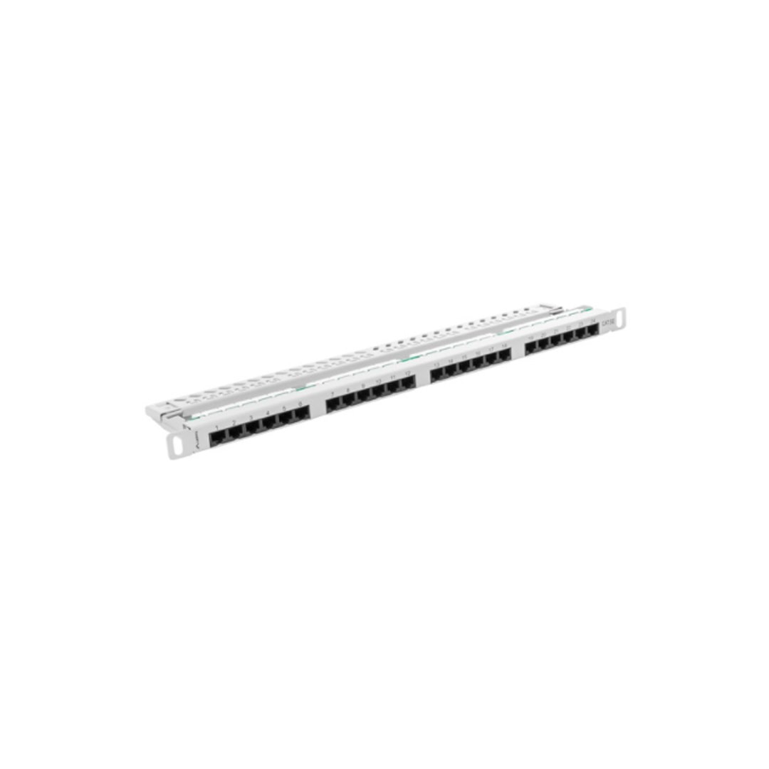 FIBERM Patch Panel 24x RJ45 CAT5E FTP 1U szary
