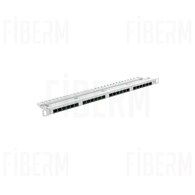 FIBERM Patch Panel 24x RJ45 CAT5E FTP 1U szary