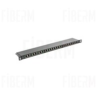 FIBERM Patch Panel 24 x RJ45 CAT5E UTP 0,5U Czarny