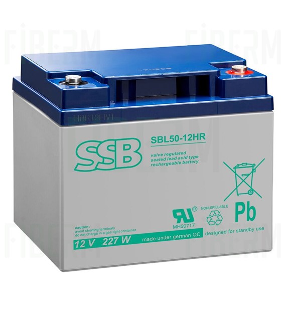 SBL 40Ah 12V SBL 50-12HR Thread Internal M6 Battery