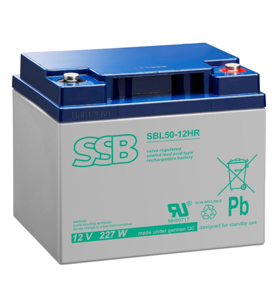 Akumulator SBL 40Ah 12V SBL 50-12HR gwint wewnętrzny M6
