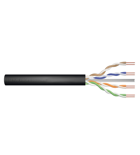 DIGITUS Kabel instalacyjny zewnętrzny ekranowany FTP CAT6 żelowany szpula 305 metrów