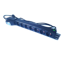 Listwa zasilająca 7 portowa 1,8m z bezpiecznikiem C16 obudowa ALU RACK 19''