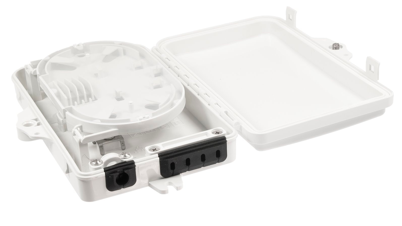 FIBERM Mufoprzełącznica FDB-0215W 2 IN 16 OUT, Dyby, Ramka na adaptery