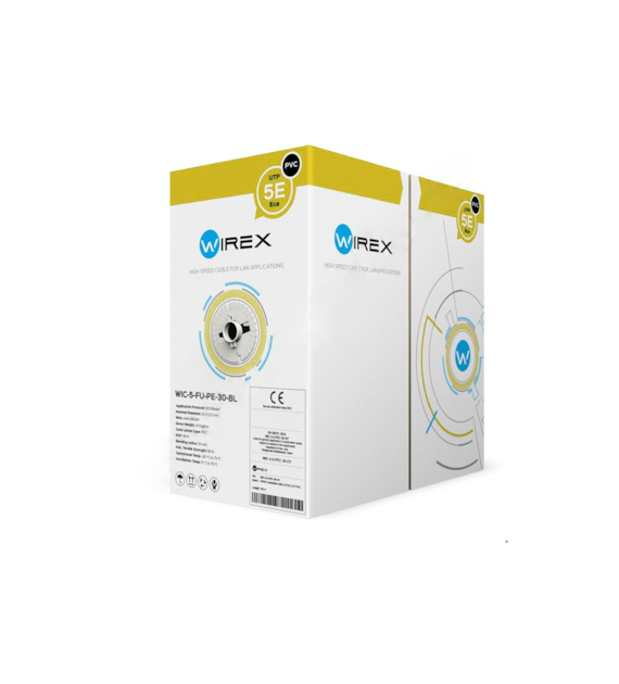WIREX Kabel instalacyjny zewnętrzny F/UTP CAT5E PE pudełko 305metrów WIC-5-FU-PE-30-BL