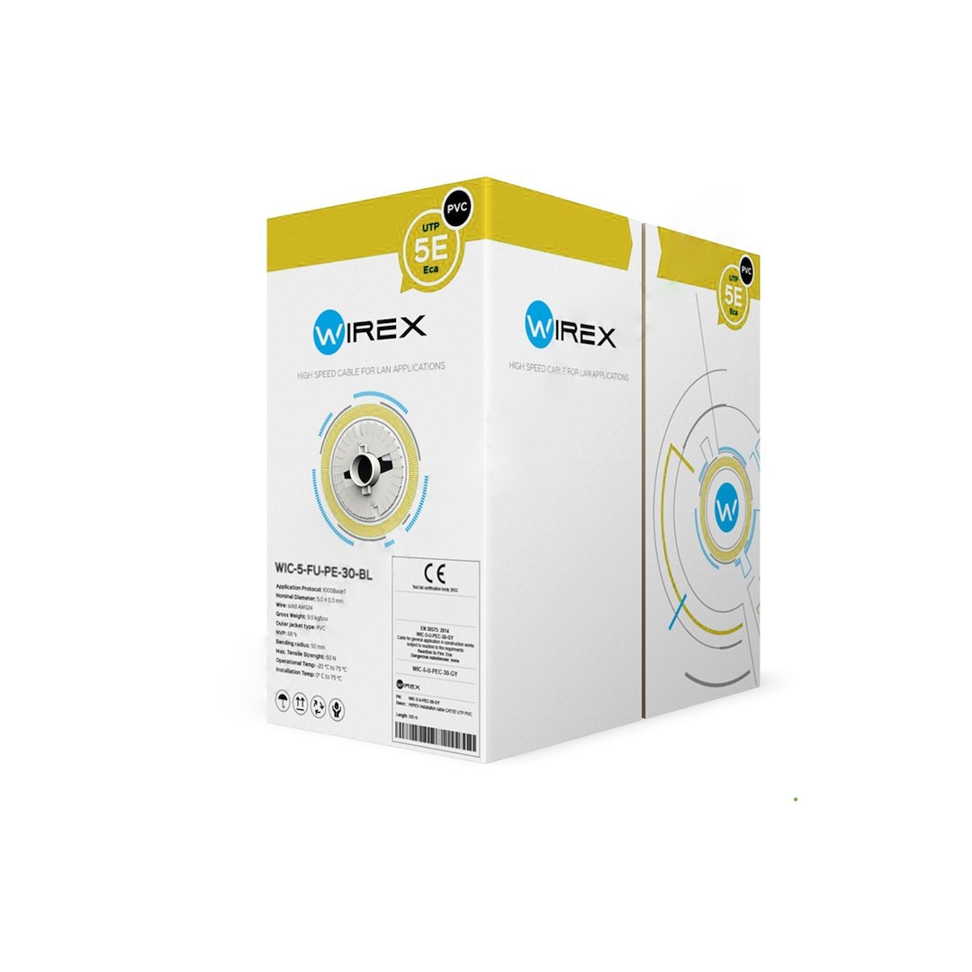 WIREX Kabel instalacyjny zewnętrzny F/UTP CAT5E PE pudełko 305metrów WIC-5-FU-PE-30-BL