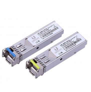 Ubiquiti UF-SM-1G-S Moduł SFP UFiber, BiDi, 1,25Gb/s, LC/UPC, 1310nm/1550nm, Jednomodowy, 2-pack