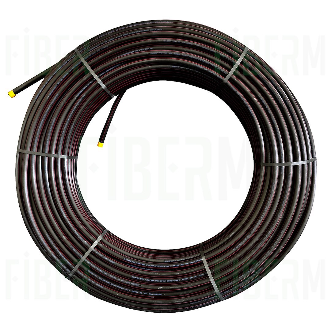 HDPE-Rohr Ø40 mm mit rotem Streifen Disk 250 m
