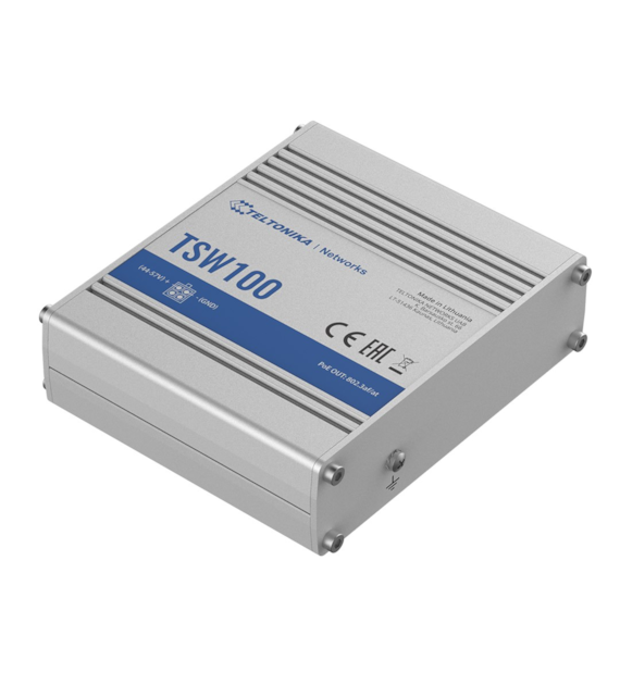 Teltonika TSW100 Switch PoE, 5x GE, 4x PoE, 60W