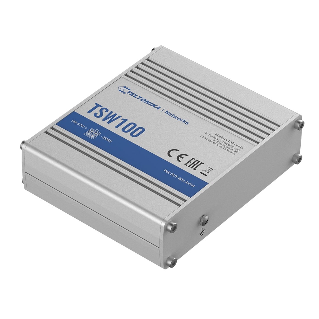 Teltonika TSW100 Switch PoE, 5x GE, 4x PoE, 60W