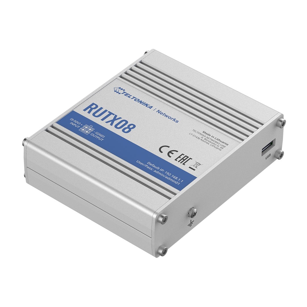 Teltonika RUTX08 router przemysłowu, 1x WAN, 3x LAN GE, VPN