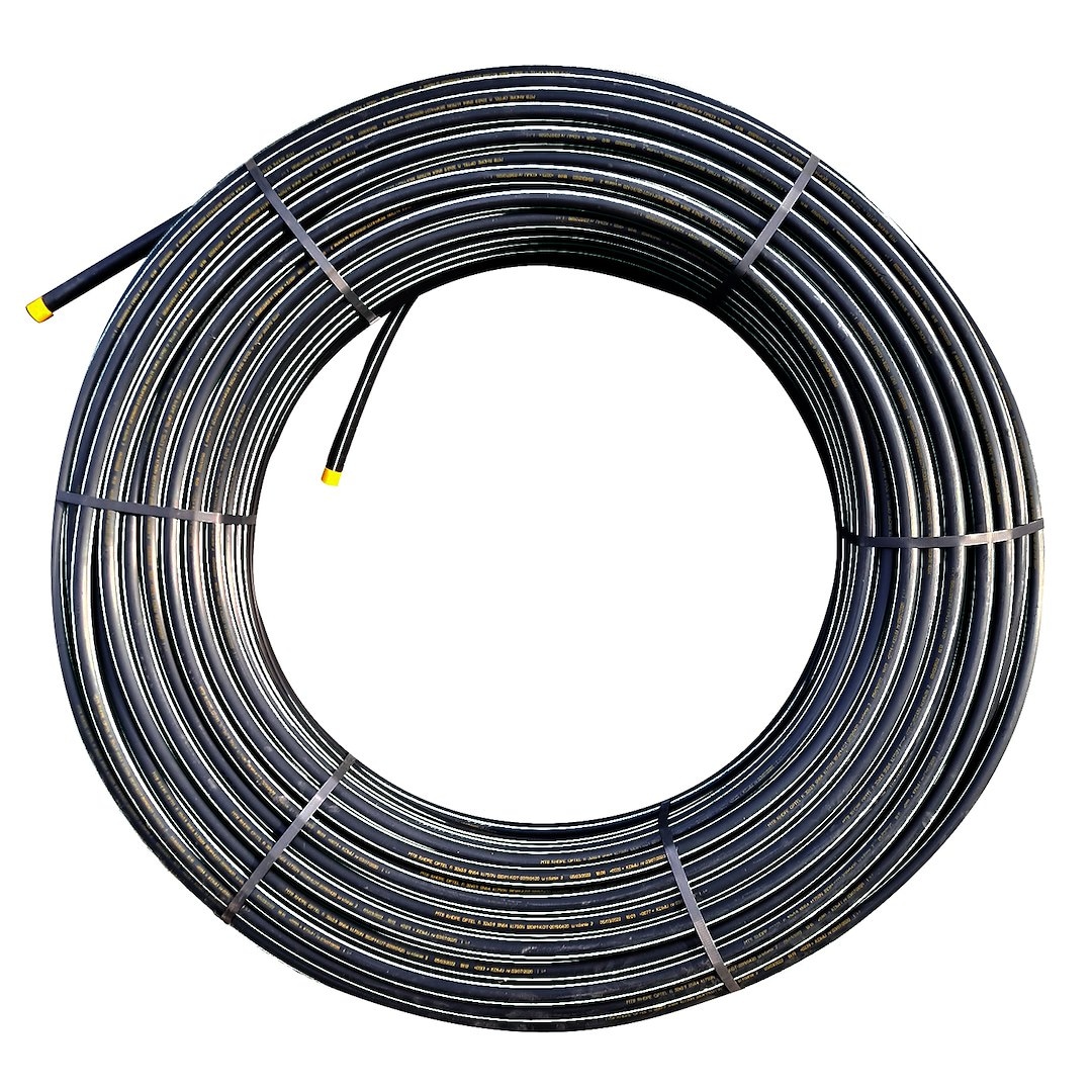 Rura HDPE fi 32mm z białym paskiem, krążek 250m