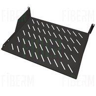 Ράφι RACK 19'' 1U 600mm Μαύρο Ενισχυμένο με Υποστηρίξεις - έως 120kg FIBERM