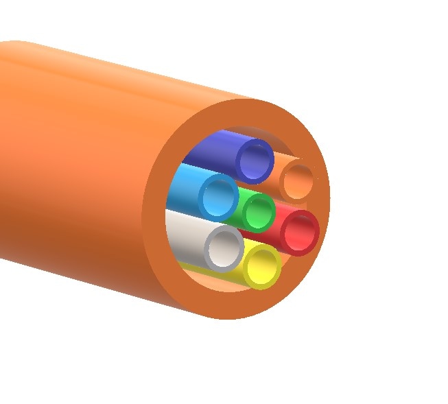 Wiązka / pakiet mikrorurek HDPE 7 x FI 12/8mm do instalacji bezpośrednio w ziemi