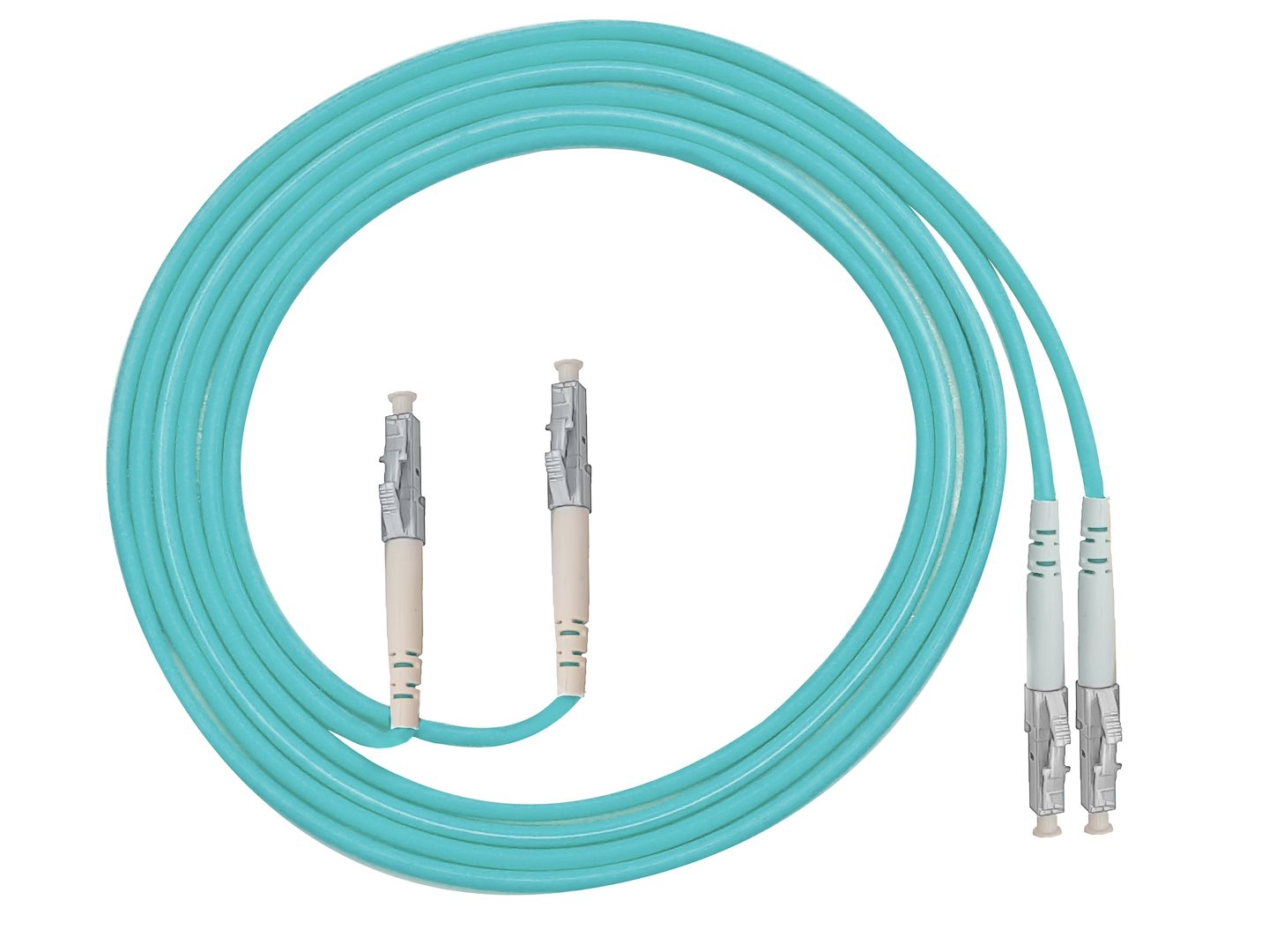 FIBERM Patchcord LC/UPC-LC/UPC 2m Multi Mode Duplex włókno OM3 3,0mm PVC