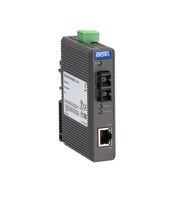 MOXA IMC-21-M-SC media konwerter RJ-45 na światłowód wielomodowy złącze SC, do montażu na szynę DIN