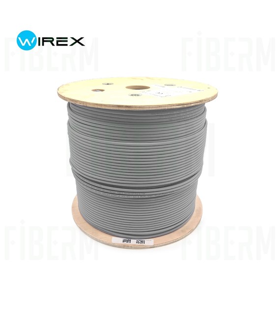 WIREX Instalační kabel F/UTP CAT6 PVC Eca 500m cívka WIC-6-FU-PEC-50-GY