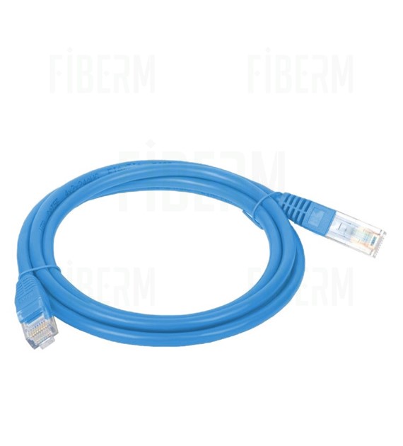 WIREX CAT5E UTP LSOH Bezpečný patch kabel 1m Modrý WPC-5-U-LS-1-BU