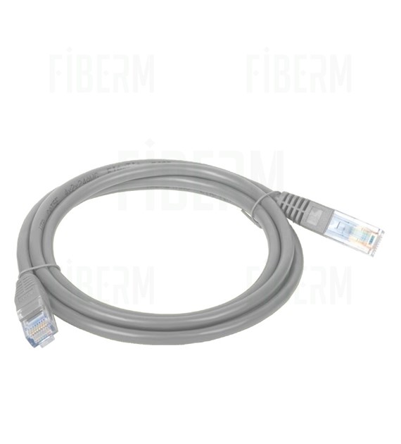 WIREX CAT5E UTP LSOH Bezpečný patch kabel 1m Šedý WPC-5-U-LS-1-GY