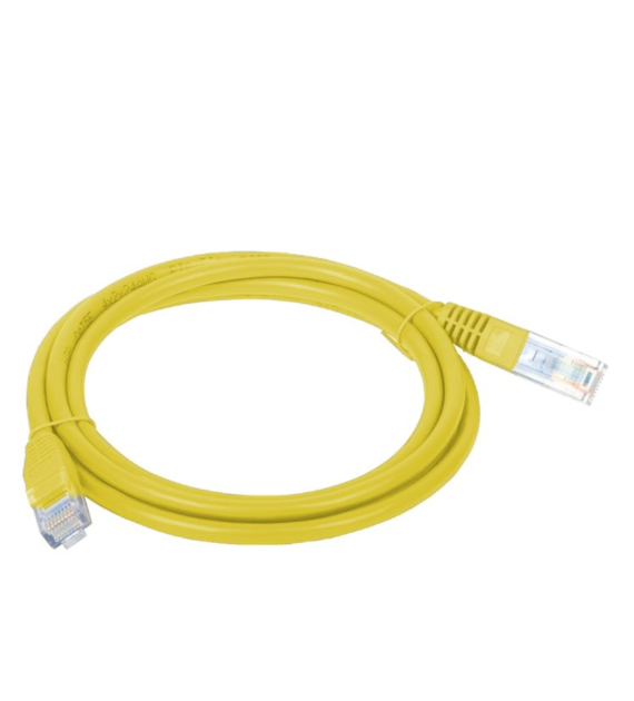 WIREX Patchcord CAT5E UTP LSOH snag-proof 1m żółty WPC-5-U-LS-1-YE