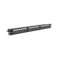 WIREX CAT5E STP Patch Panel 24x RJ45 1U Crni s nosačem WPP-5-S-24-1-BL