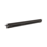 WIREX Patch Panel ISDN 25xRJ45 1U z listwą zaciskową WPP-ISDN-25-1-BL