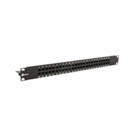 WIREX Patch Panel ISDN 50xRJ45 1U z listwą zaciskową WPP-ISDN-50-1-BL
