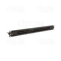 WIREX Patch Panel ISDN 50xRJ45 1U z listwą zaciskową WPP-ISDN-50-1-BL