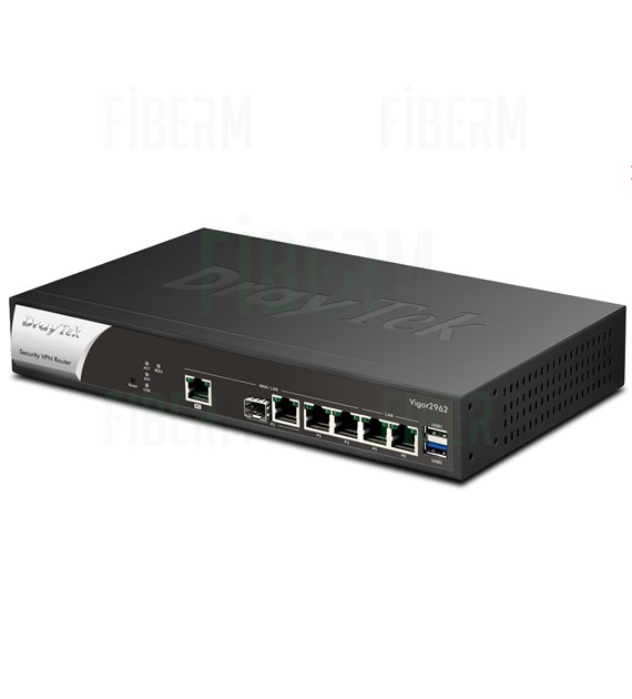 DrayTek Router Vigor 2962 2x WAN 4x LAN 2x USB, 20 Podsieci, 200 VPN, 150 tyś. sesji