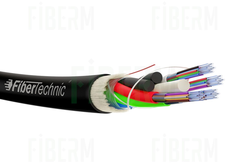 Fibertechnic Kabel światłowodowy Z-XOTKtsdDb 12J 1,5kN, 2Tx6F, średnica 8mm