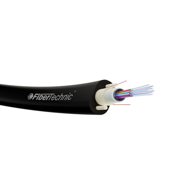 Fibertechnic Kabel światłowodowy AERO FLAT Z-XOTKtcdp 24J 1,7kN, 1Tx24F, span 70m