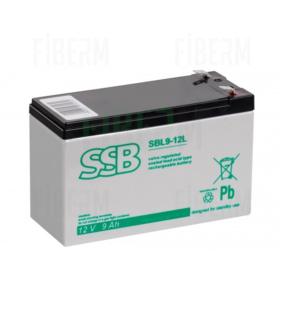 Akumulator SBL 9-12L 12,00V 9,00Ah faston 6,3 mm