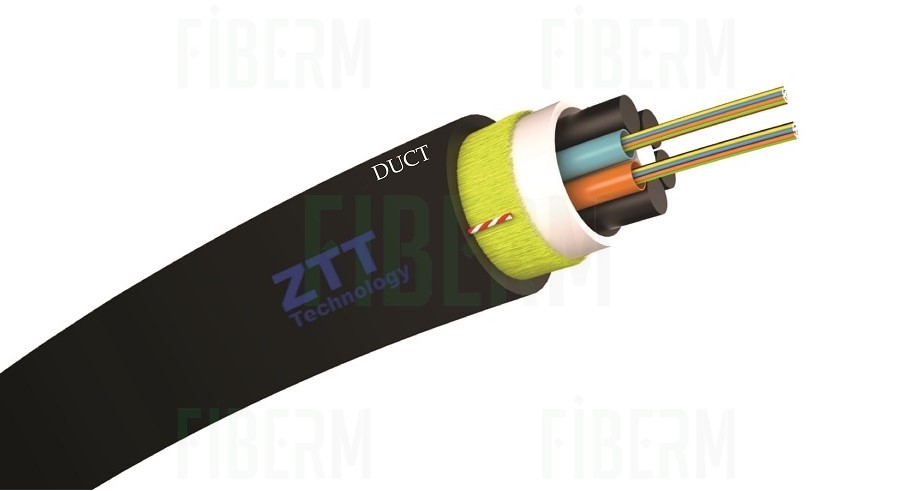 ZTT Kabel światłowodowy kanalizacyjny DUCT 72J (6T12F) 1200N, średnica 6,8mm