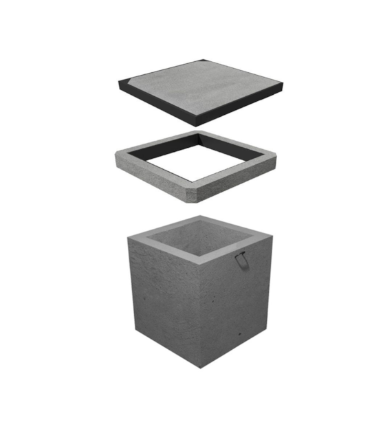 Studnia kablowa SK-1 Klasa A15 jednoelementowa/jednoczęściowa + rama + pokrywa pełna