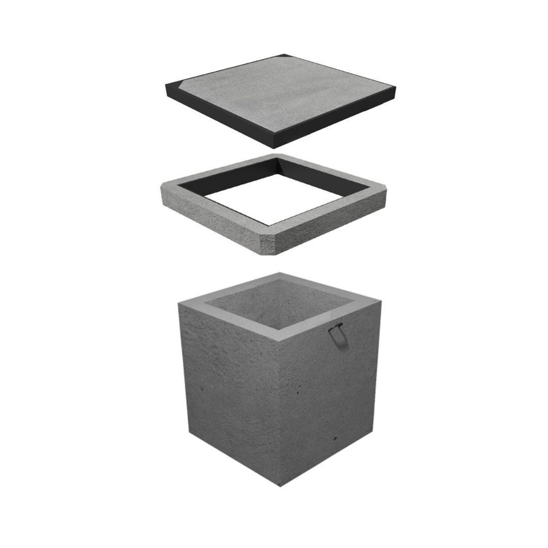 Studnia kablowa SK-1 Klasa B125 jednoelementowa/jednoczęściowa + rama + pokrywa pełna