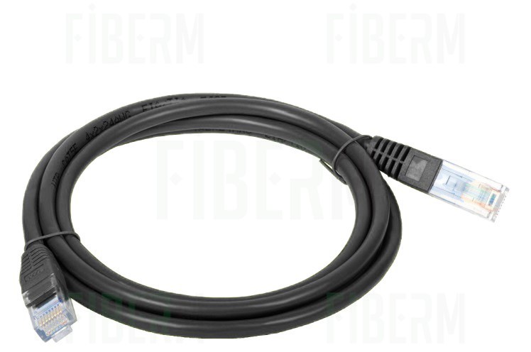 FIBERM CAT5E Povezovalni Kabel 2M Črna