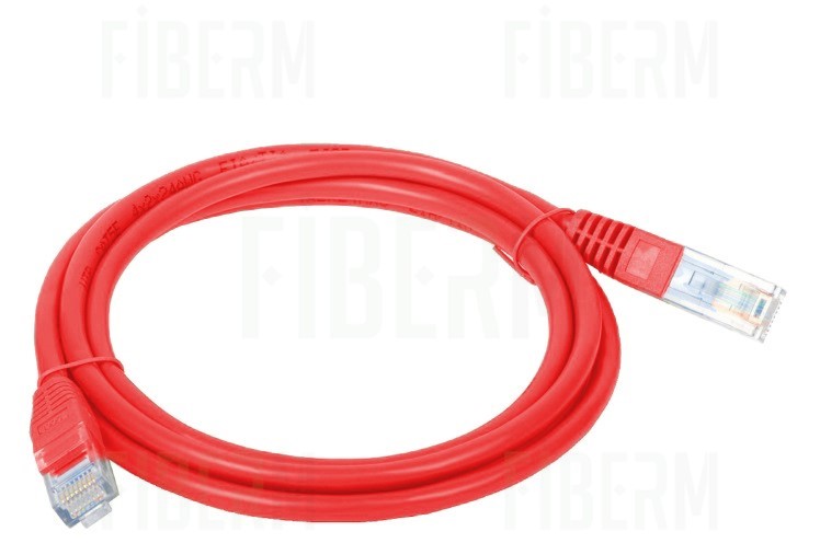 FIBERM CAT5E Povezovalni Kabel 3M Rdeča