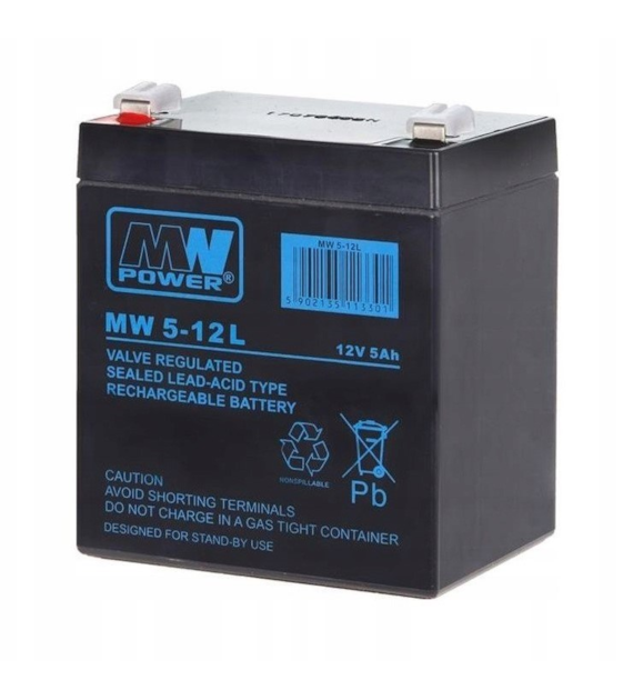 Akumulator AGM 5Ah 12V MWL 5-12L