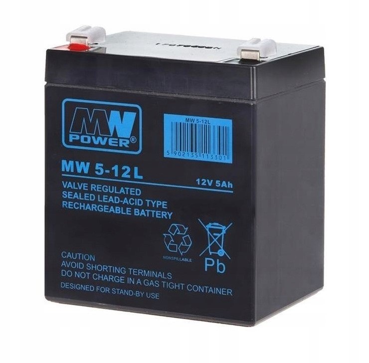 Akumulator AGM 5Ah 12V MWL 5-12L