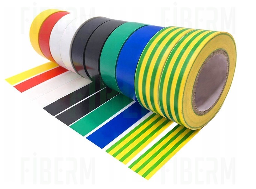 Cinta de Aislamiento STALCO colores mixtos 20m 10 piezas