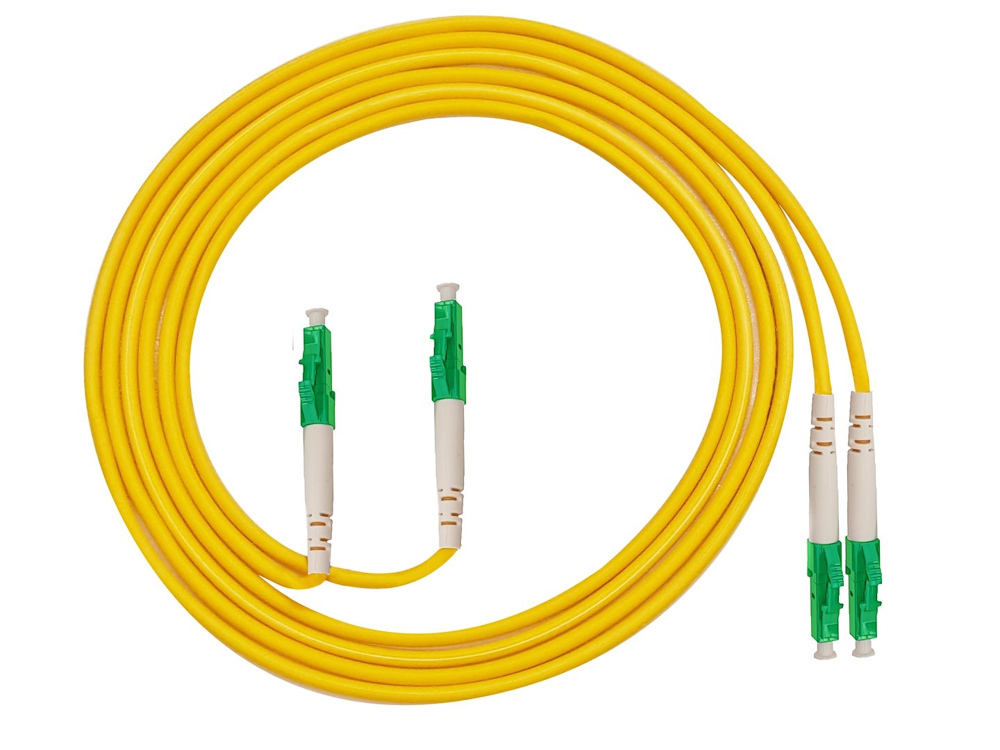 FIBERM Patchcord LC/APC-LC/APC 1m Single Mode Duplex włókno G652D 3,0mm PVC