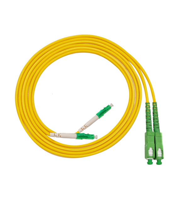 OPTO Patchcord SC/APC-LC/APC 1m Single Mode Duplex włókno G652D 3,0mm PVC