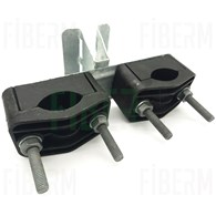 Soporte doble ajustable en poste para tubos de 25-46mm