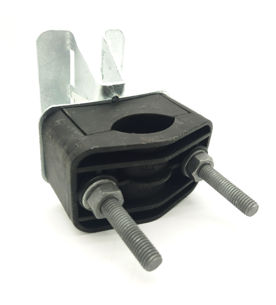 Uchwyt pojedynczy regulowany na słup
 wirowany dla rur 25-46mm