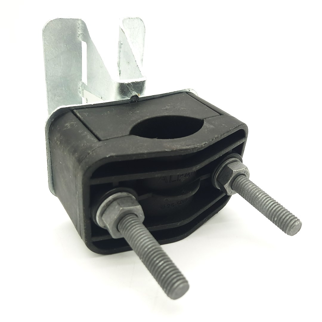 Uchwyt pojedynczy regulowany na słup
 wirowany dla rur 25-46mm