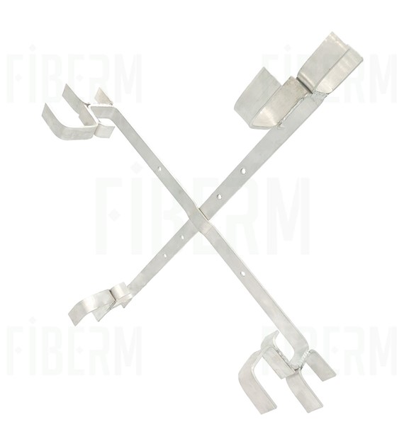 FIBERM Doppelkabelreservenrahmen 600x600x100 mit Ohren für DROP-Kabel