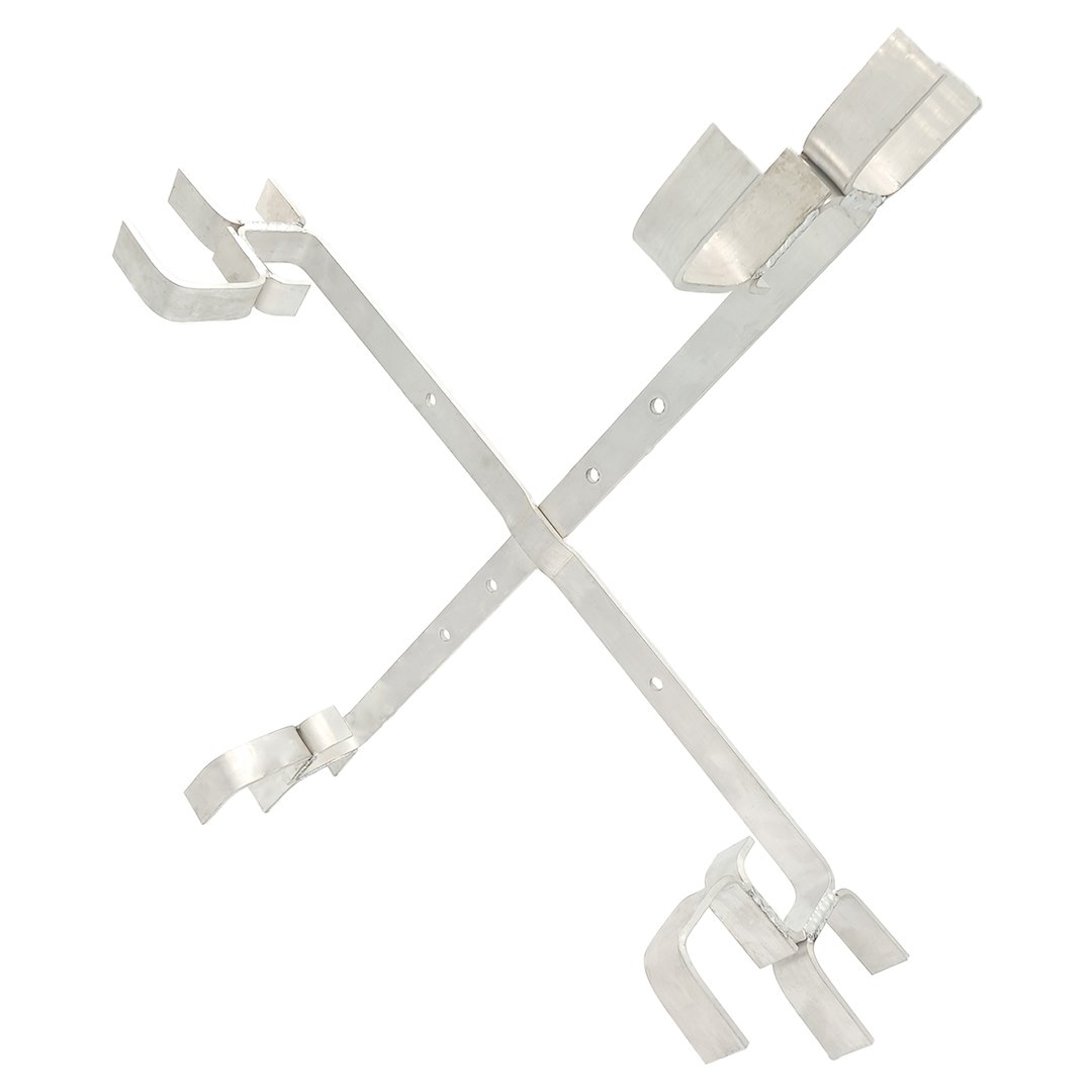 FIBERM Podwójny stelaż zapasu kabla 600x600x100 z uszami do kabla DROP