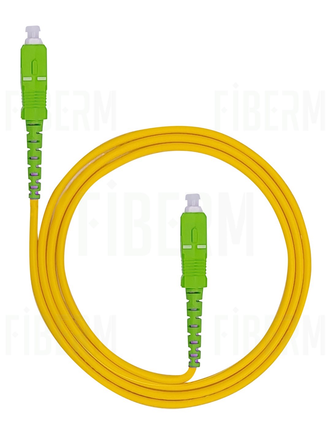 FIBERM Patchcord SC/APC-SC/APC 2m Single Mode Simplex włókno G652D 2,0mm PVC